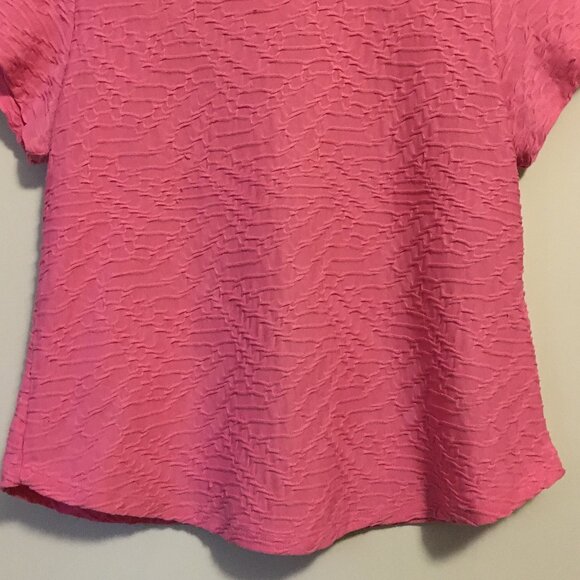 90s Bubblegum Pink Fabric Weave Short Tee - Picture 5 of 16
